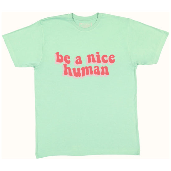 Be A Nice Human Tee Wear The Peace Short Sleeves S