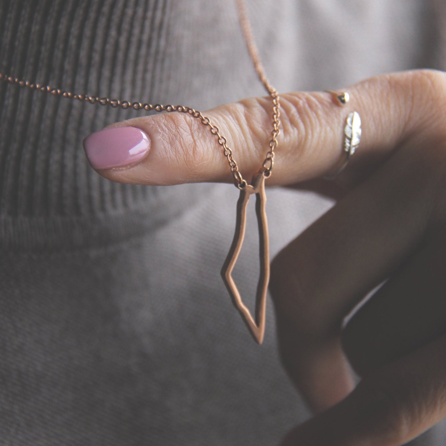 Pali Necklace 2.0 Wear The Peace Necklaces Rose Gold