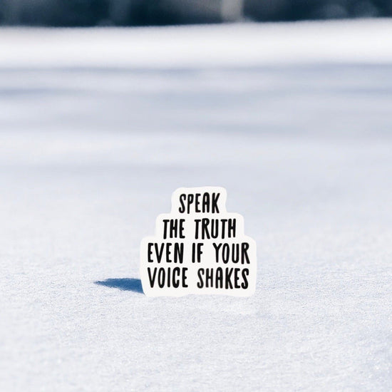 Speak The Truth Sticker Wear The Peace Stickers 1.9 inches x 2 inches