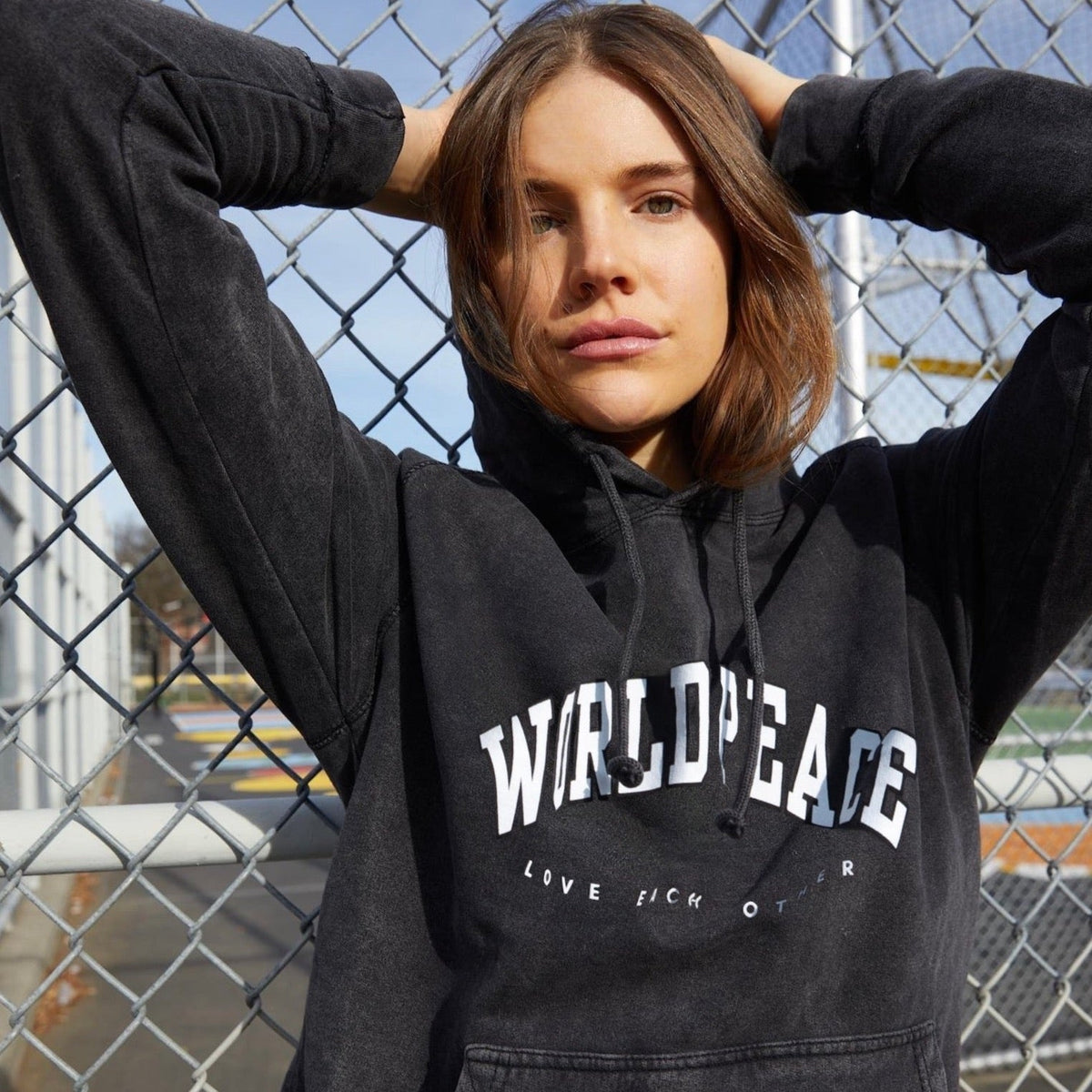 World Peace Vintage Hoodie – Wear The Peace - Main Image