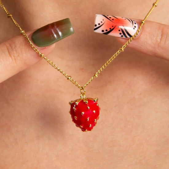 Strawberry Necklace | Palestine Necklace – Wear The Peace