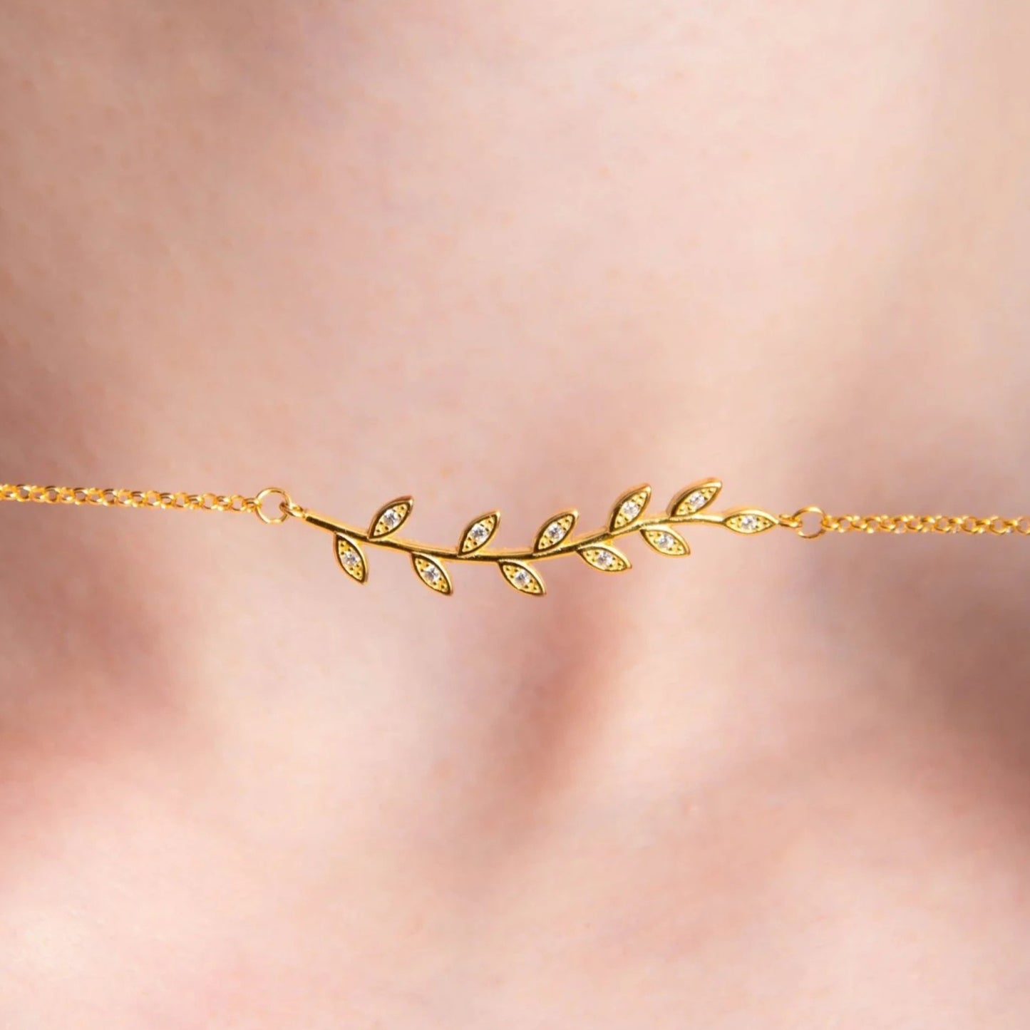 Olive Branch Sterling Silver Necklace