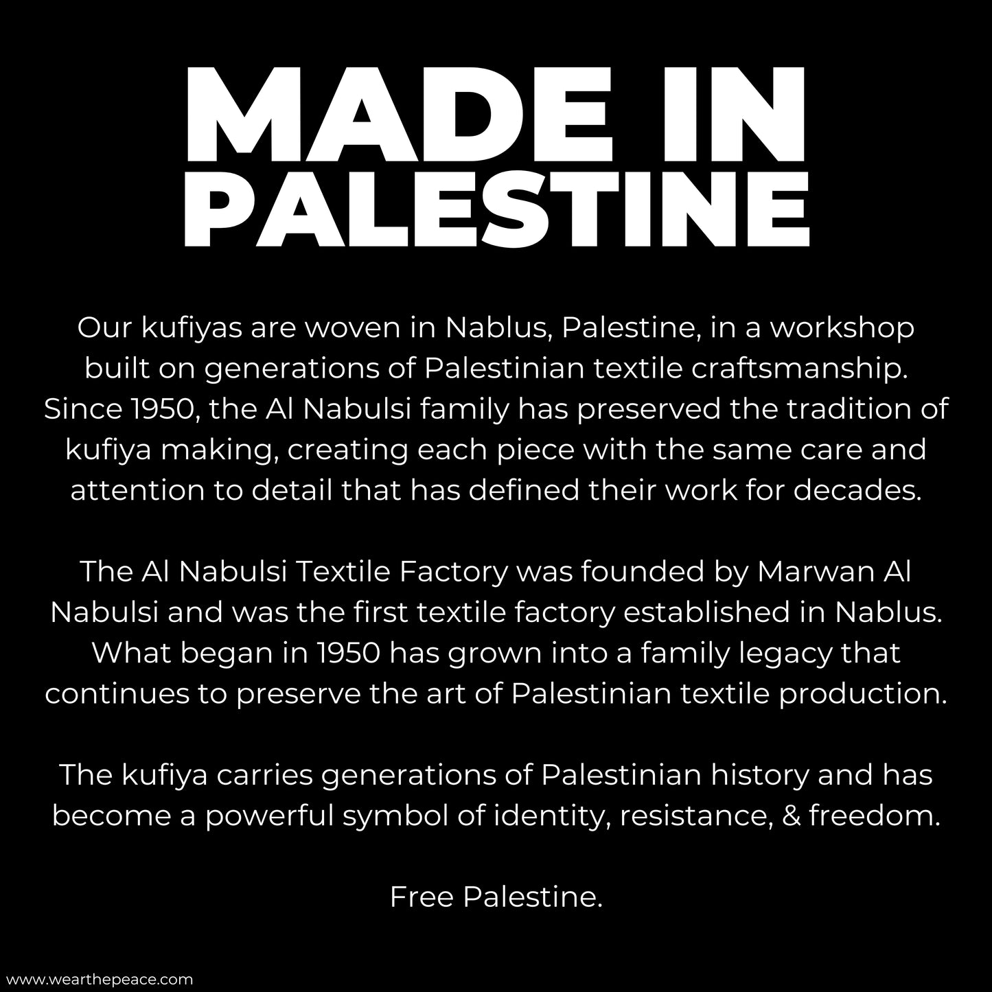 Black Kufiya | Made In Palestine