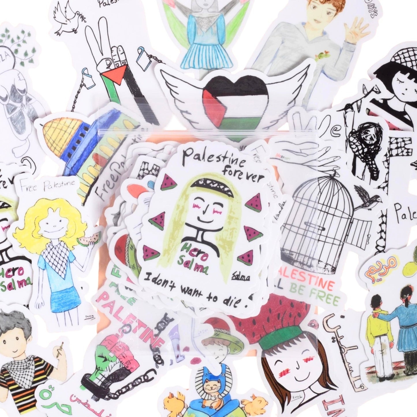 20 Stickers Children Of 🍉 Bundle Pack Wear The Peace Stickers