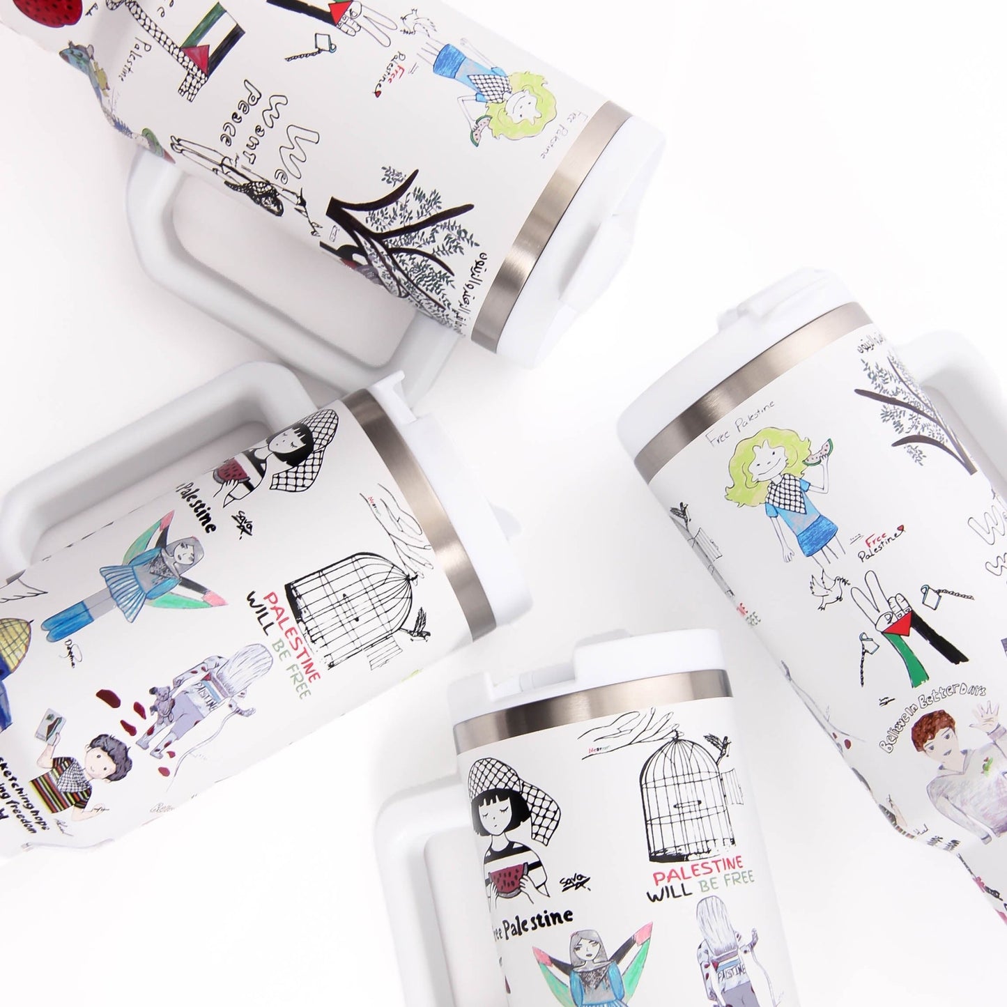 40 Oz. Children Of 🍉 Tumbler Wear The Peace Water Bottle