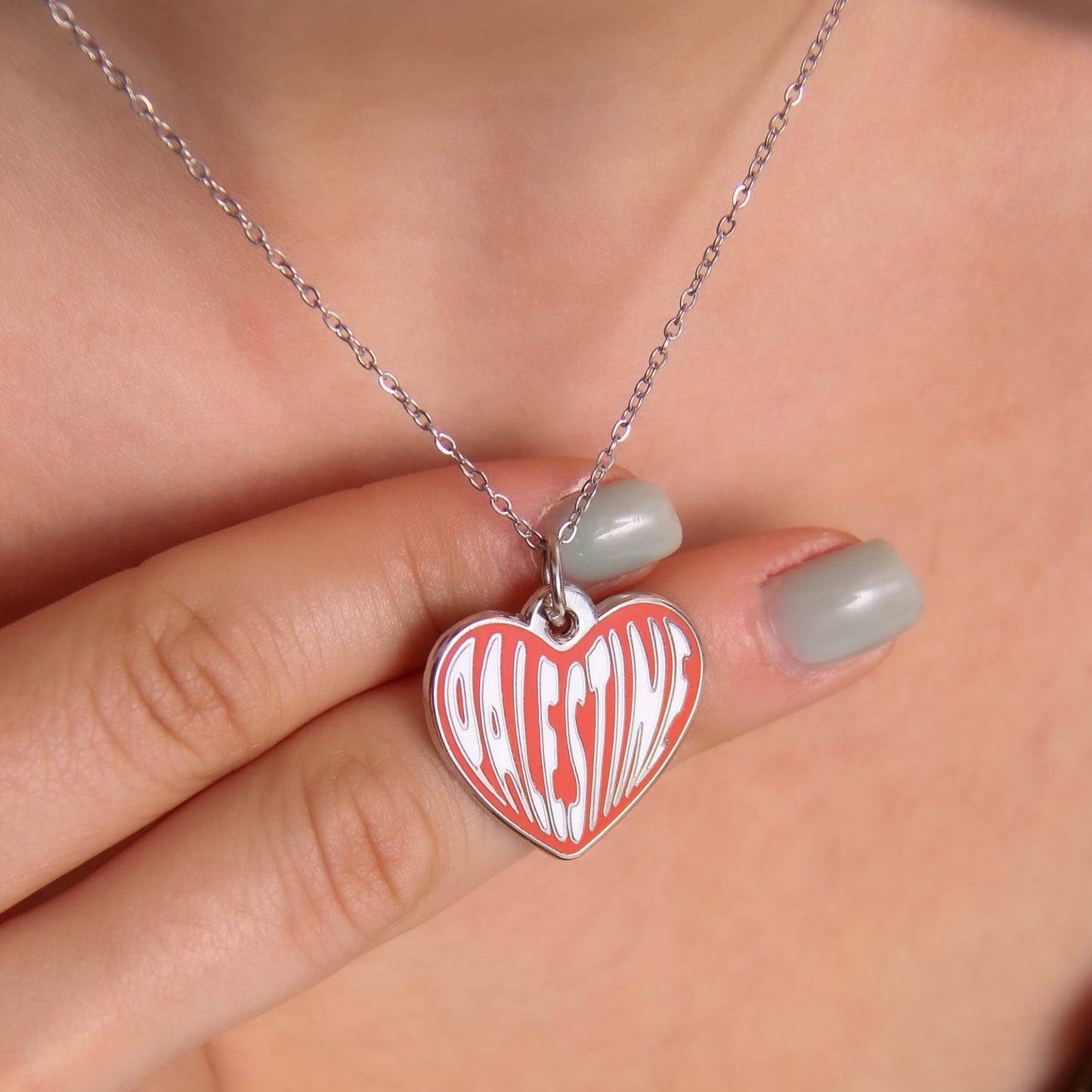 Love Palestine Necklace