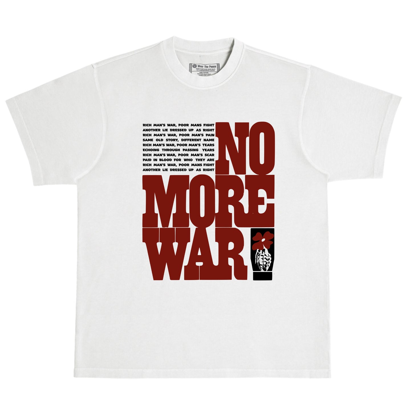 No More War Heavyweight Tee
