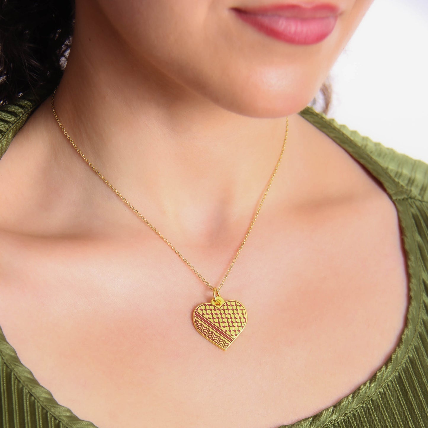 Palestine Heart Necklace