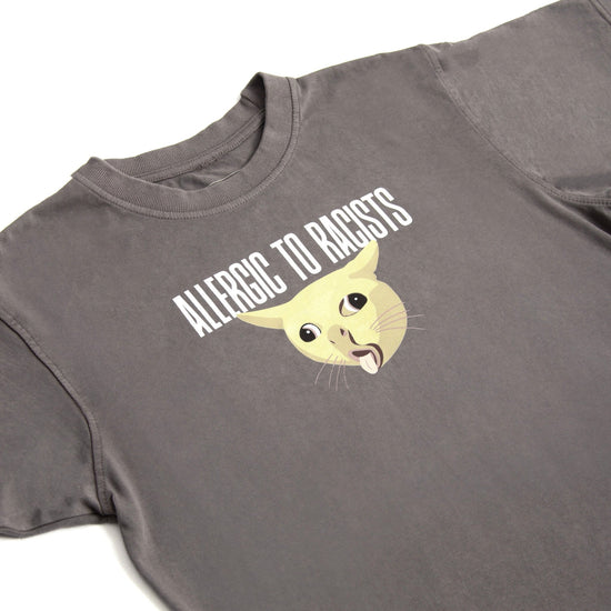 Allergic To Racists Heavyweight Tee Wear The Peace Short Sleeves S