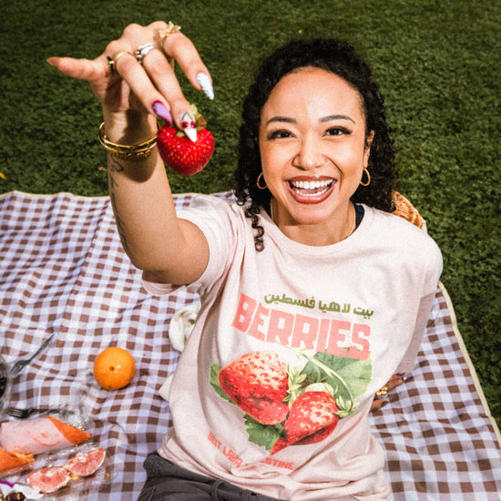 Beit Lahya's Berries Tee Wear The Peace Short Sleeves S