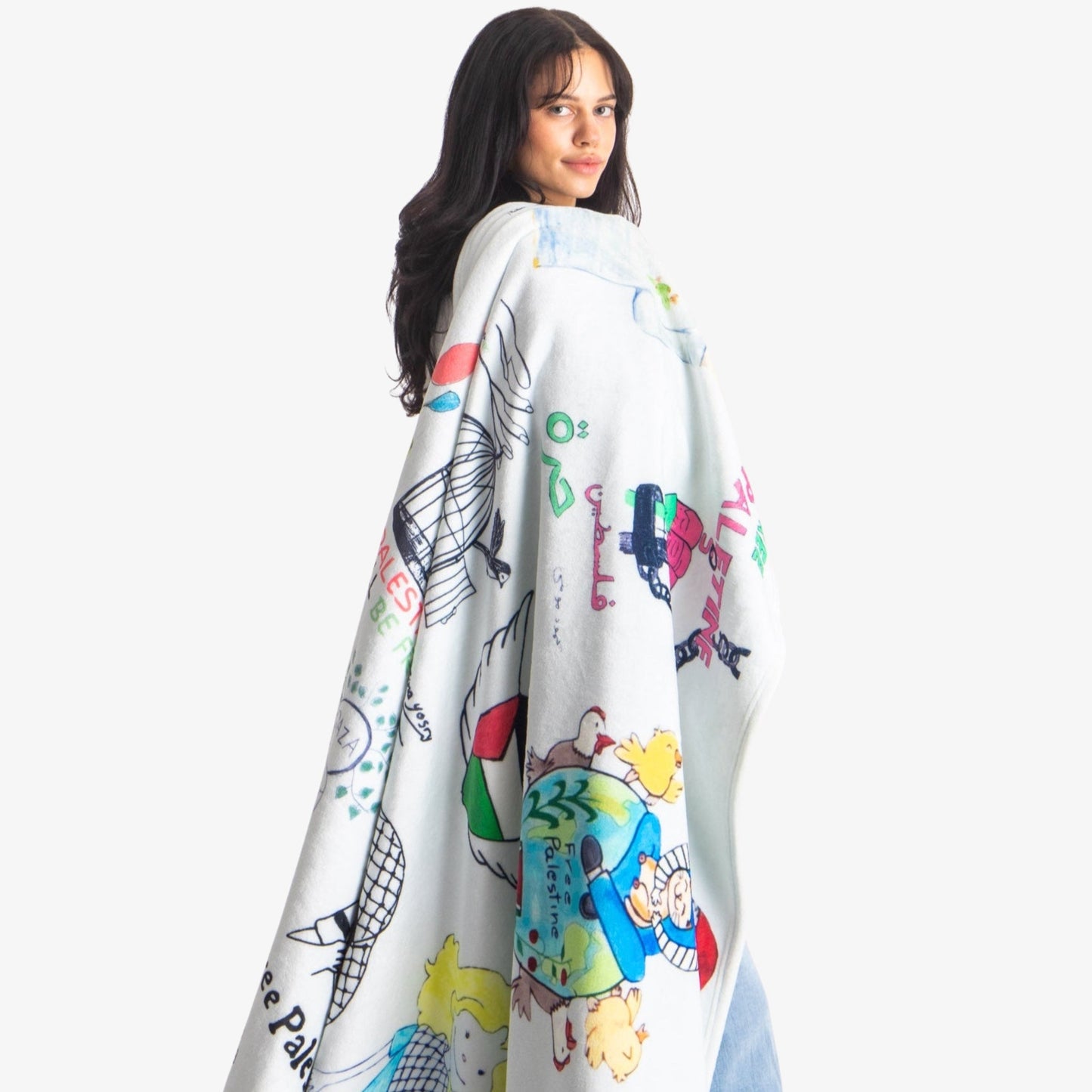 Children Of 🍉 Art Blanket Wear The Peace Blanket