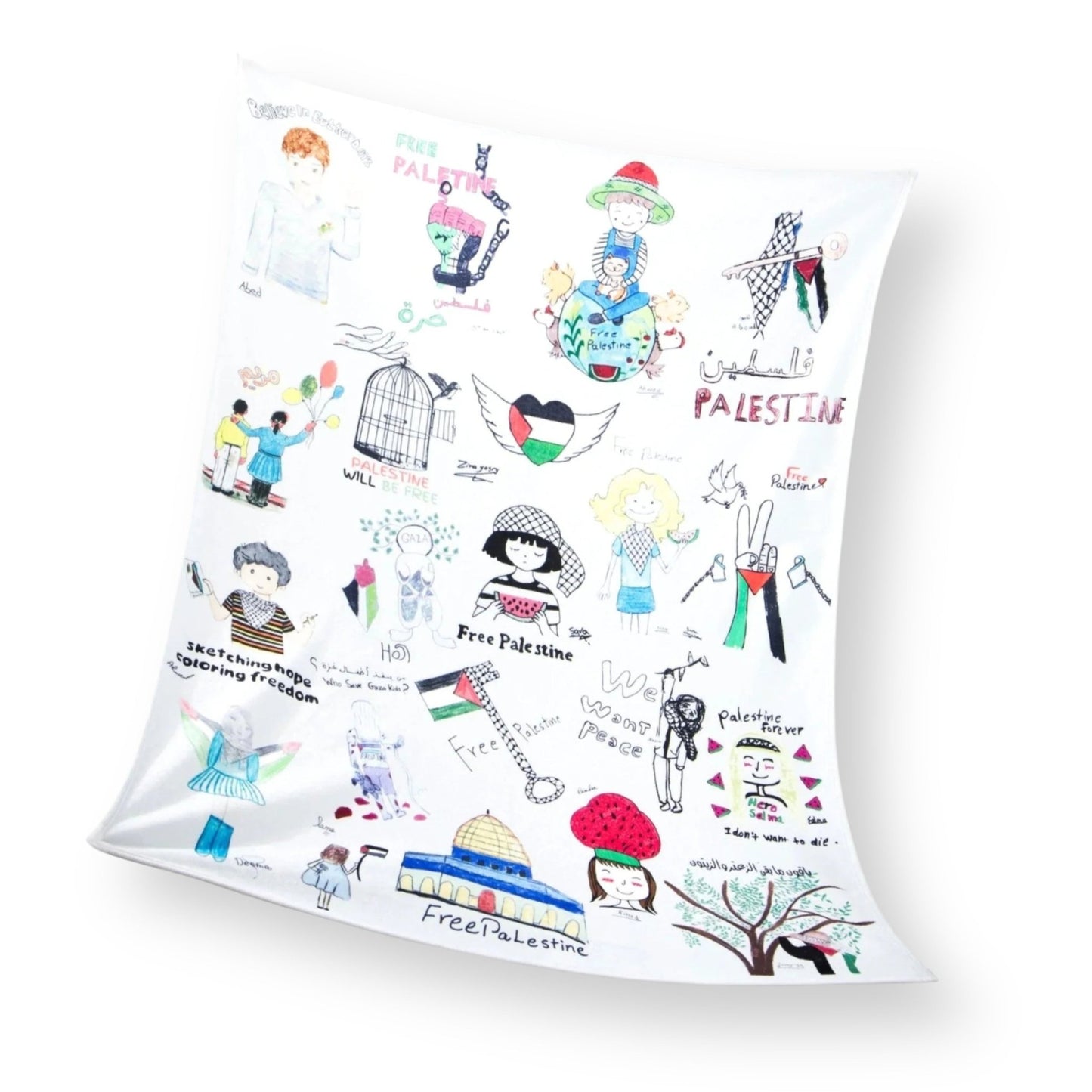 Children Of 🍉 Art Blanket Wear The Peace Blanket