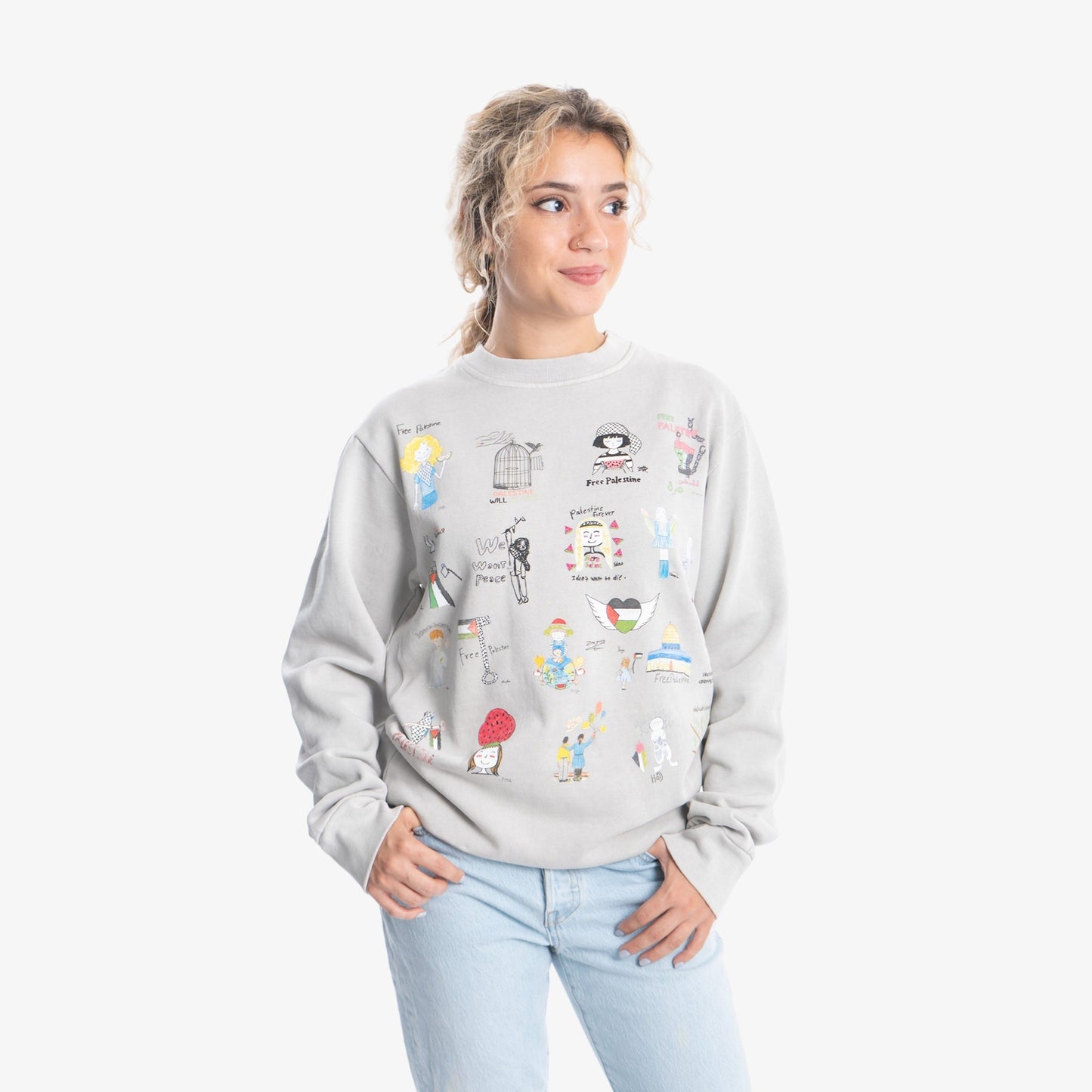Children Of 🍉 Art Crewneck Wear The Peace Crewnecks S