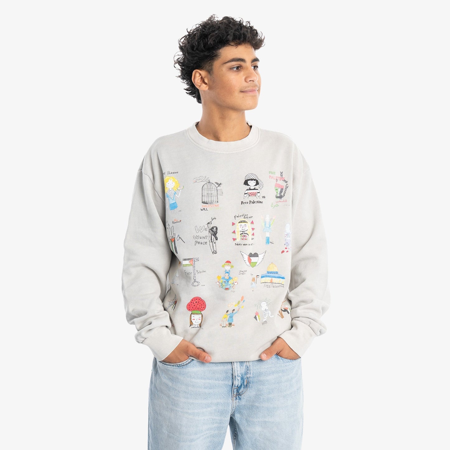 Children Of 🍉 Art Crewneck Wear The Peace Crewnecks S