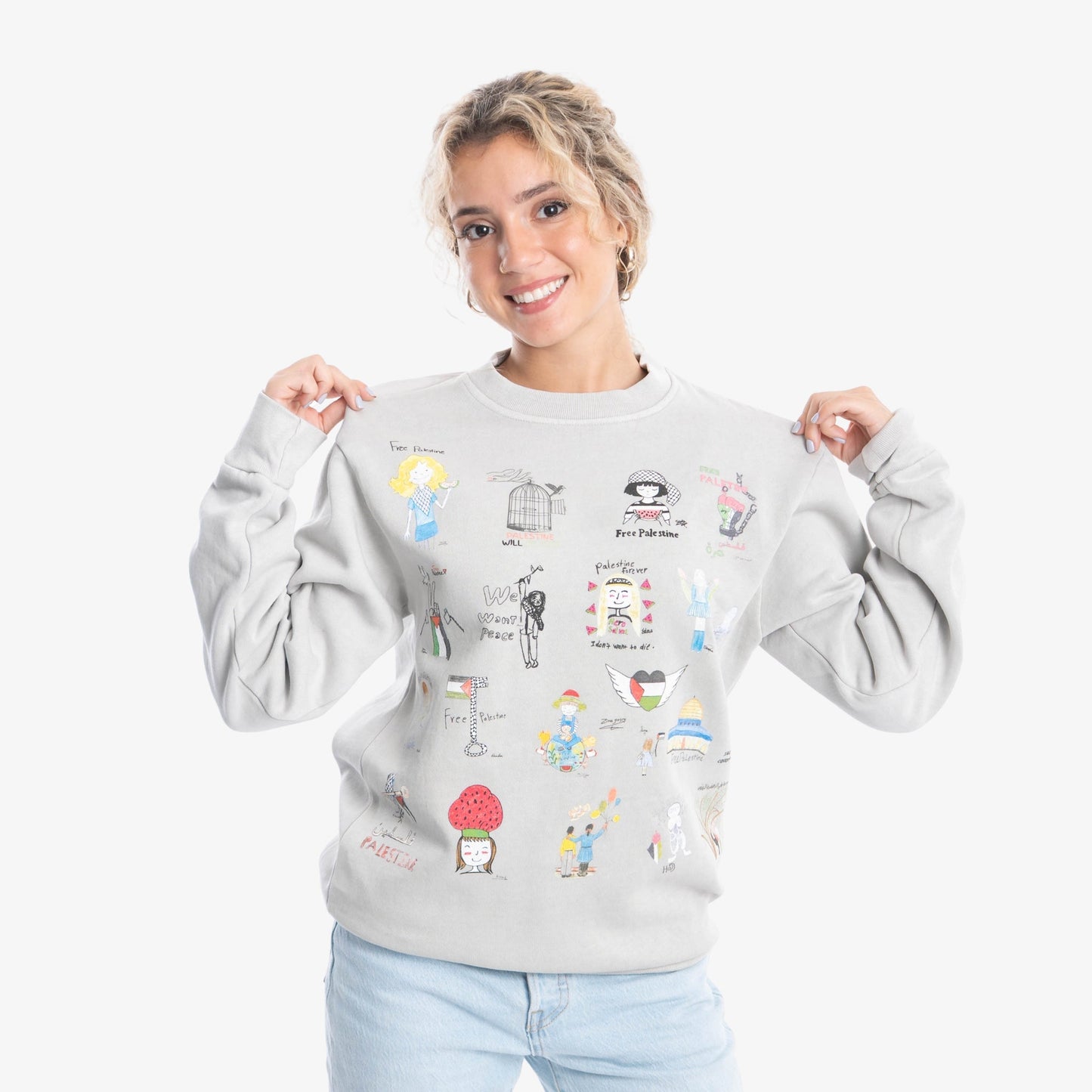 Children Of 🍉 Art Crewneck Wear The Peace Crewnecks S