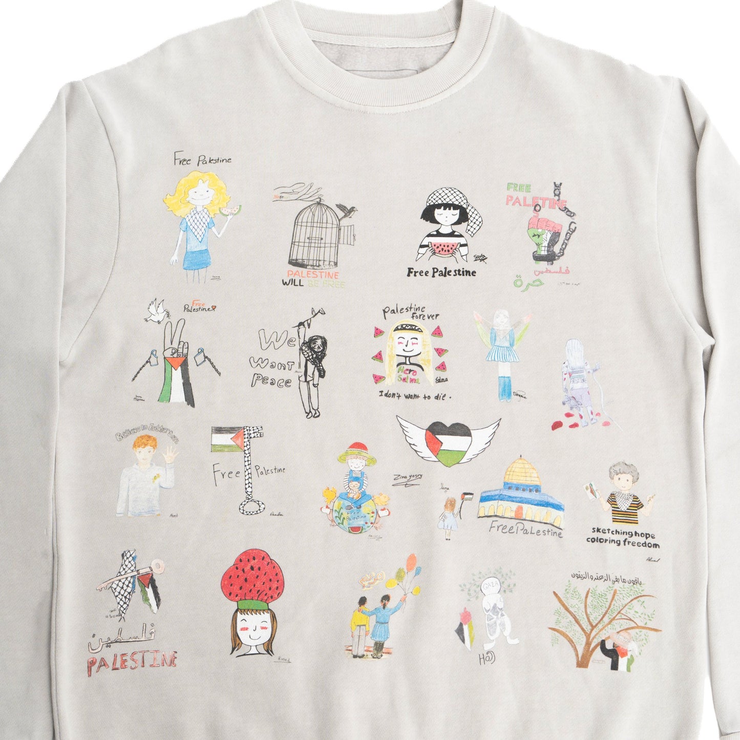 Children Of 🍉 Art Crewneck Wear The Peace Crewnecks S