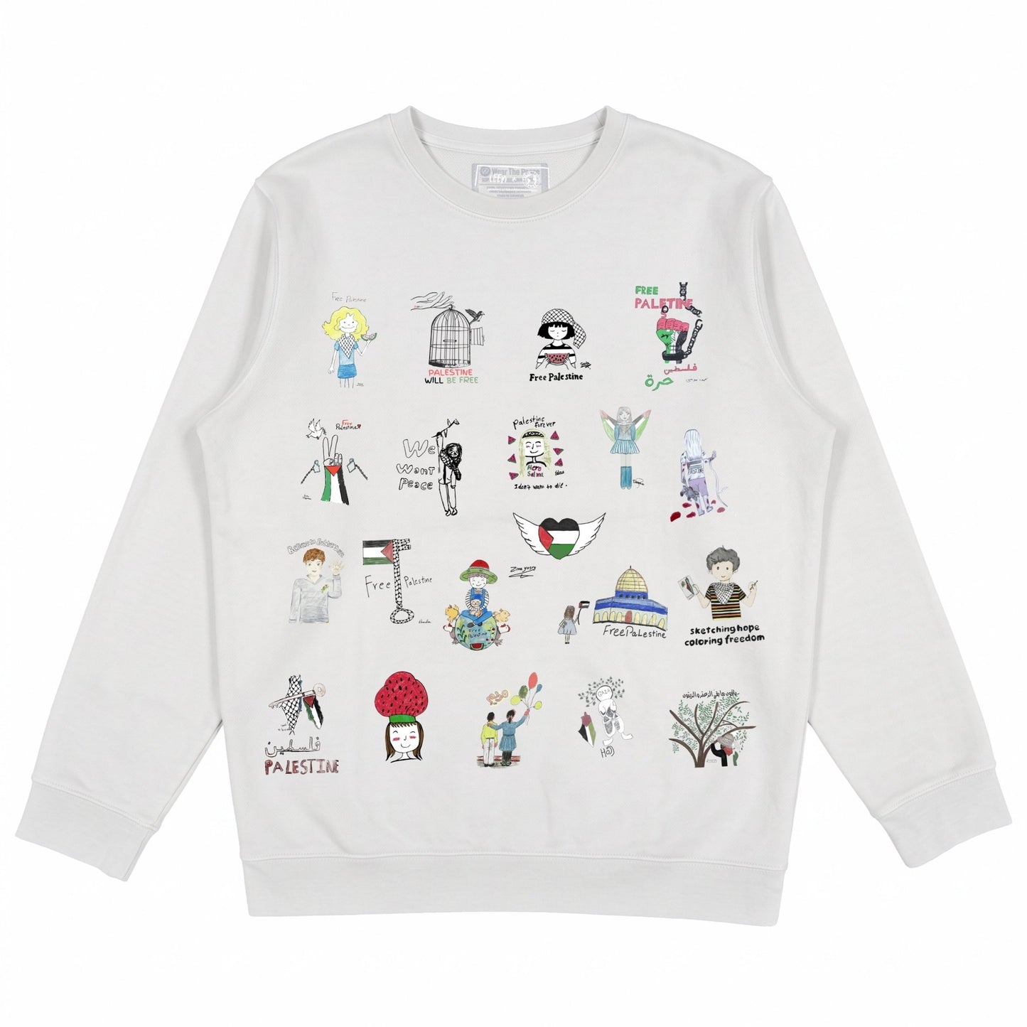 Children Of 🍉 Art Crewneck Wear The Peace Crewnecks S