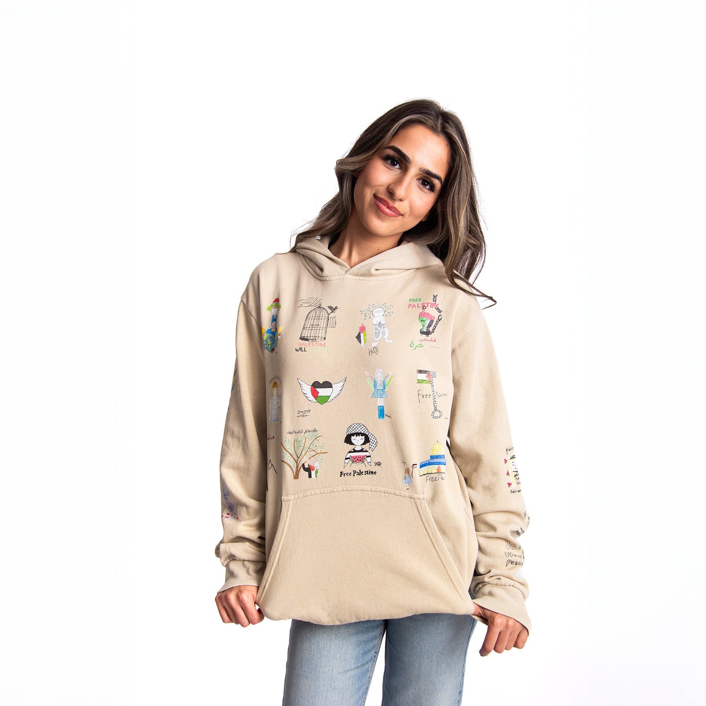 Children Of 🍉 Art Heavyweight Hoodie Wear The Peace Hoodies French Oak S