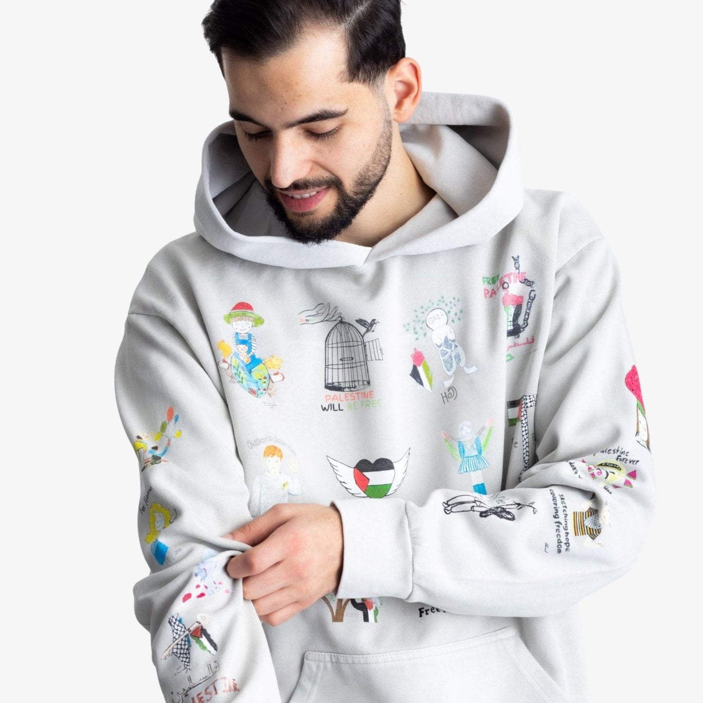 Children Of 🍉 Art Heavyweight Hoodie Wear The Peace Hoodies Lunar Rock S