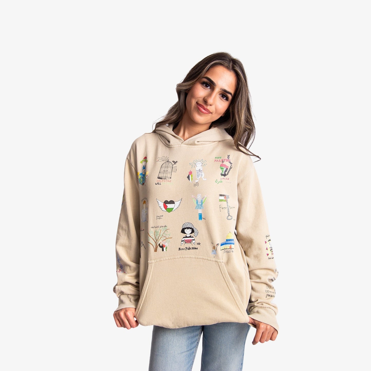 Children Of 🍉 Art Heavyweight Hoodie Wear The Peace Hoodies French Oak S