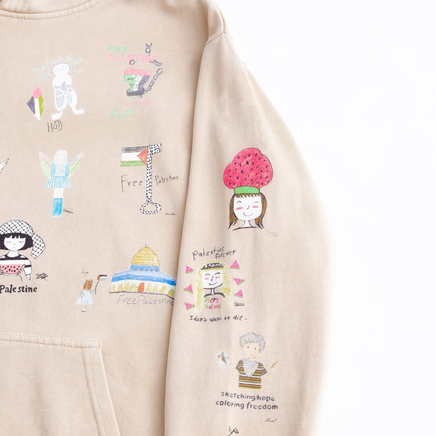 Children Of 🍉 Art Heavyweight Hoodie Wear The Peace Hoodies French Oak S