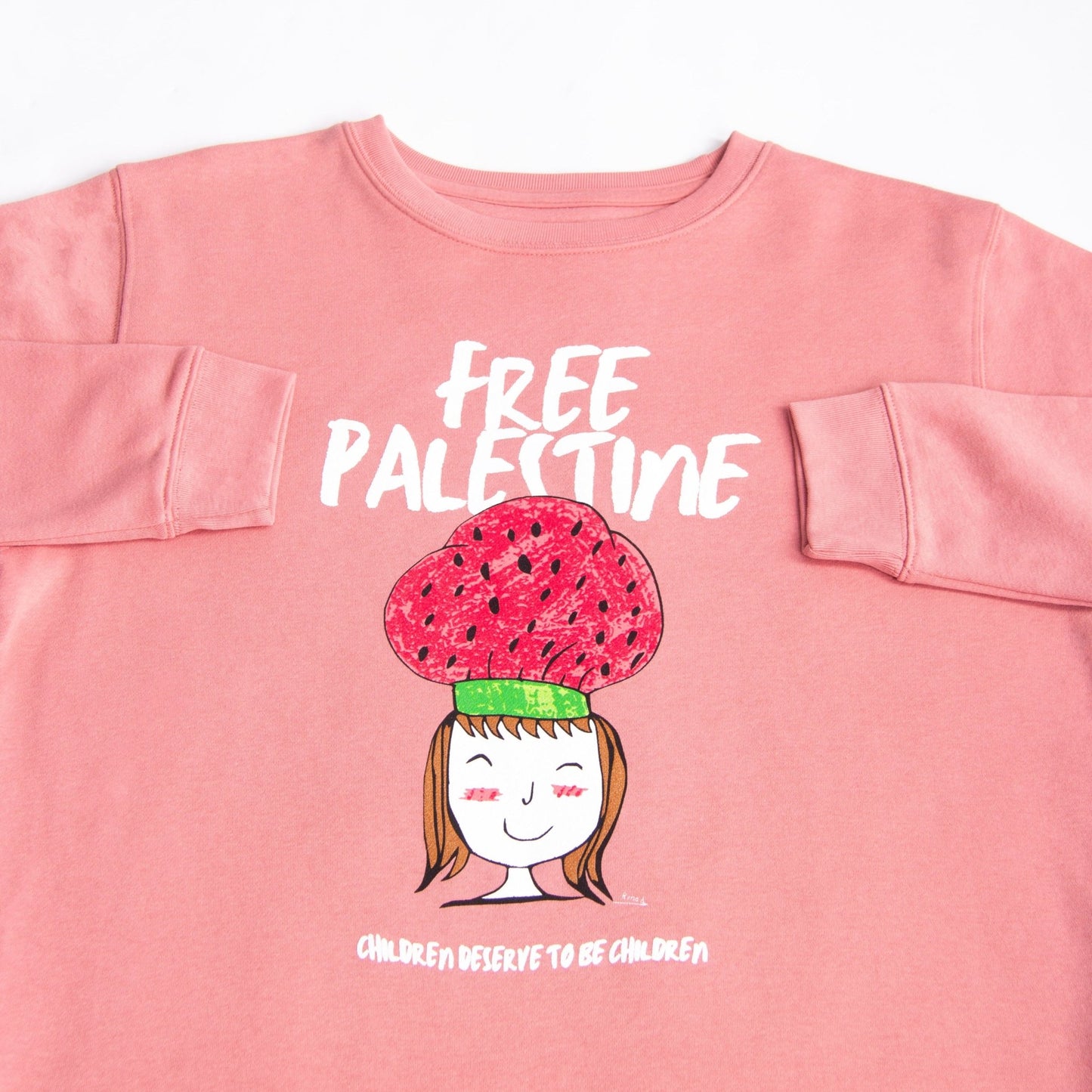 Children Of Gaza Crewneck (Renad X WTP) Wear The Peace Crewnecks Mauve S