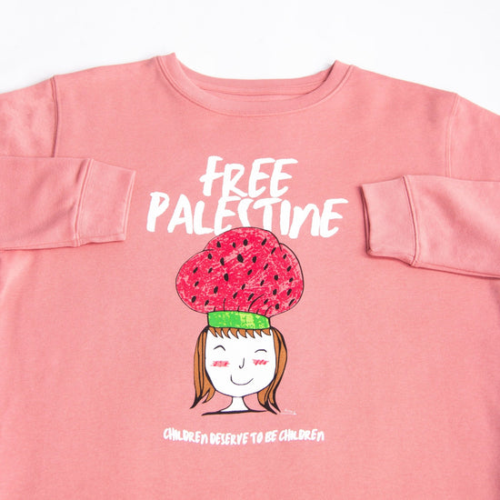 Children Of Gaza Crewneck (Renad X WTP) Wear The Peace Crewnecks Mauve S