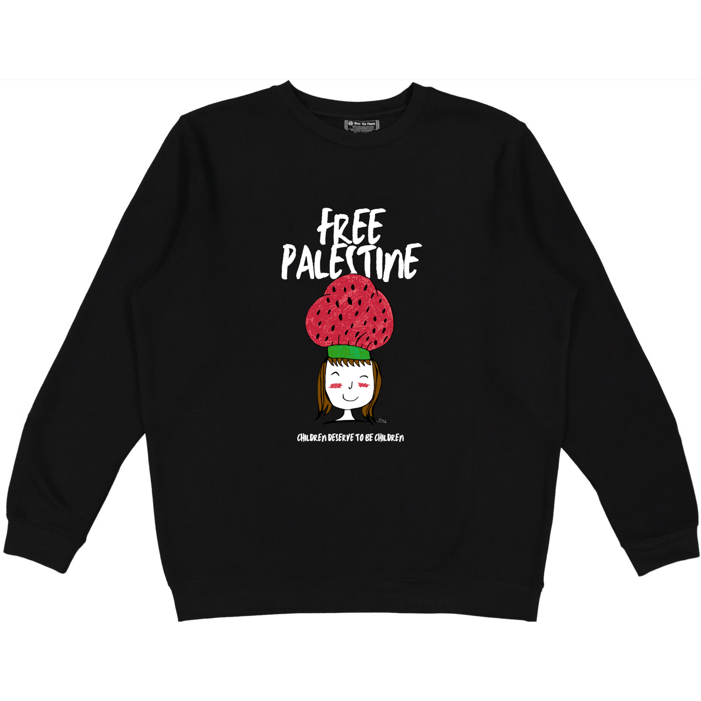 Children Of Gaza Crewneck (Renad X WTP) Wear The Peace Crewnecks Black S