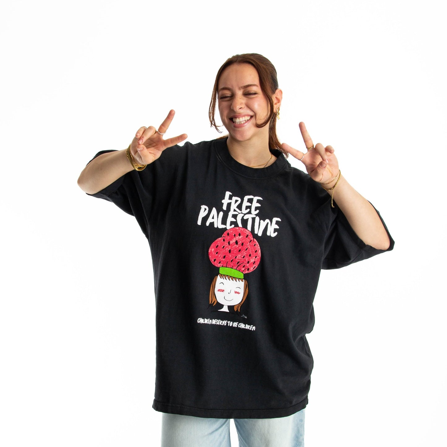 Children Of Gaza Heavyweight Tee (Renad X WTP) Wear The Peace Short Sleeves Black S