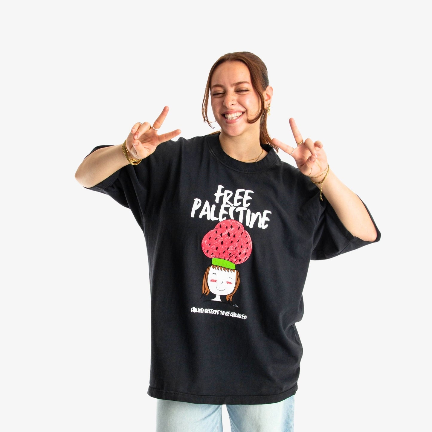 Children Of Gaza Heavyweight Tee (Renad X WTP) Wear The Peace Short Sleeves Black S