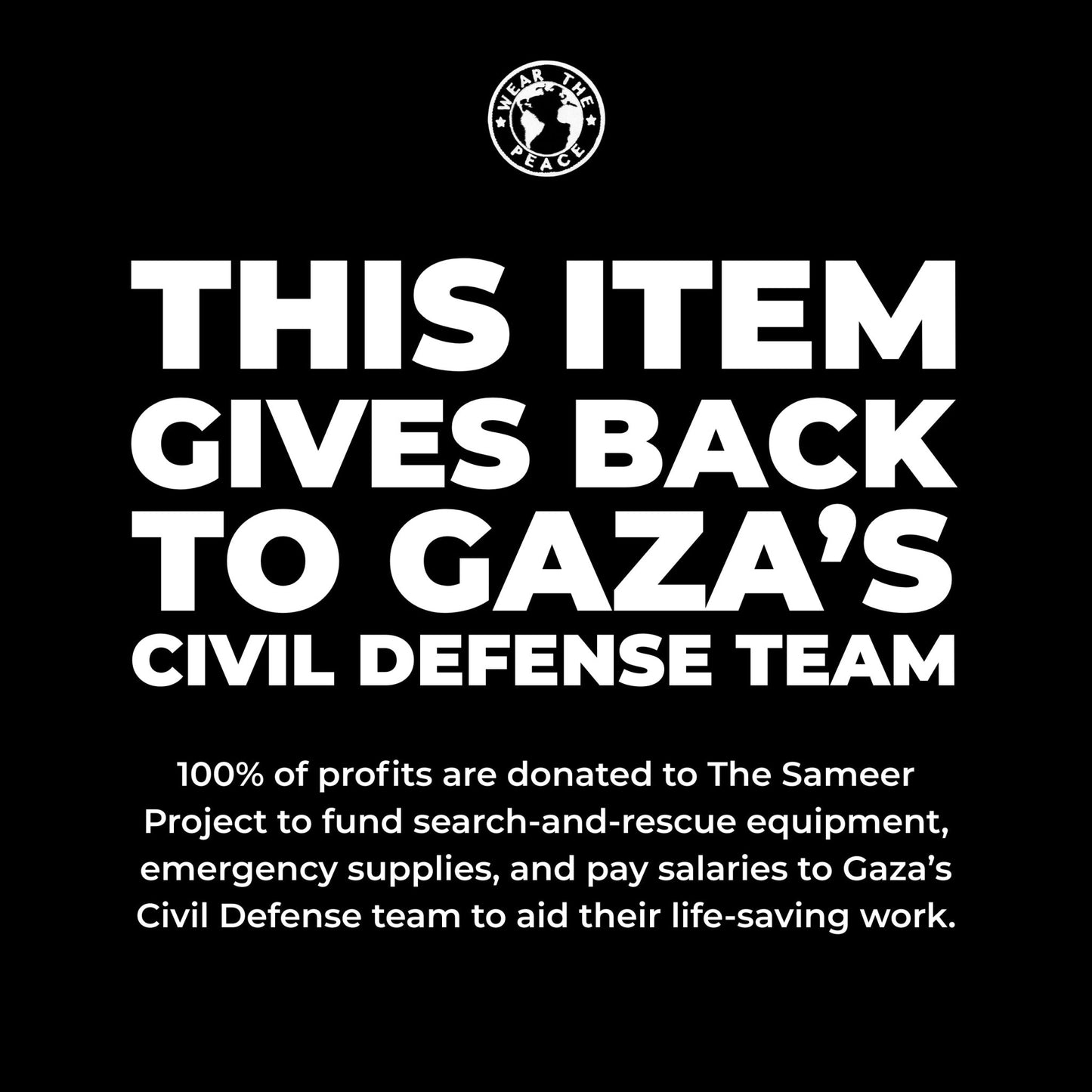 Civil Defense Heavyweight Tee Wear The Peace Short Sleeves S