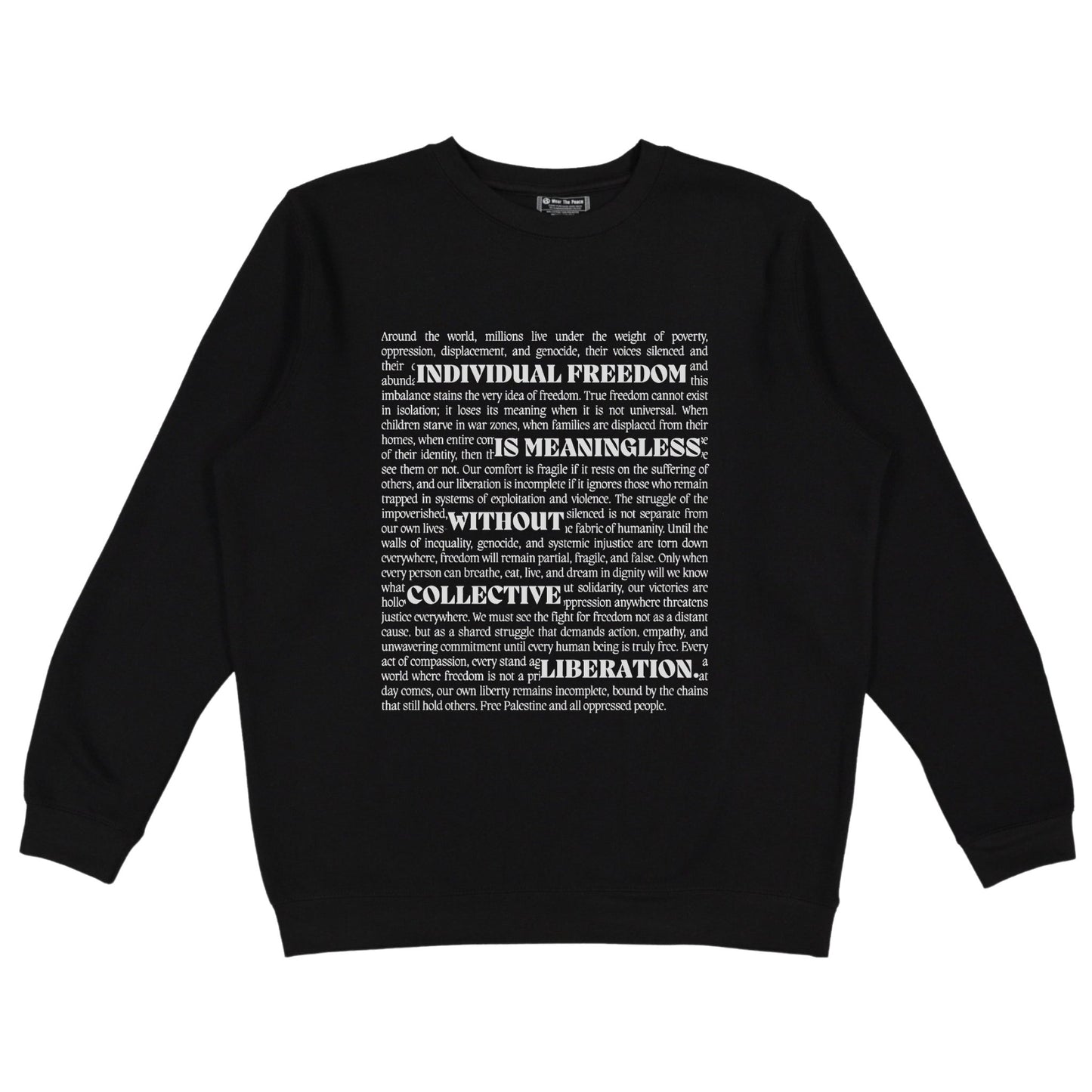 Collective Liberation Crewneck Wear The Peace Crewnecks S