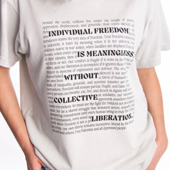 Collective Liberation Heavyweight Tee Wear The Peace Short Sleeves S