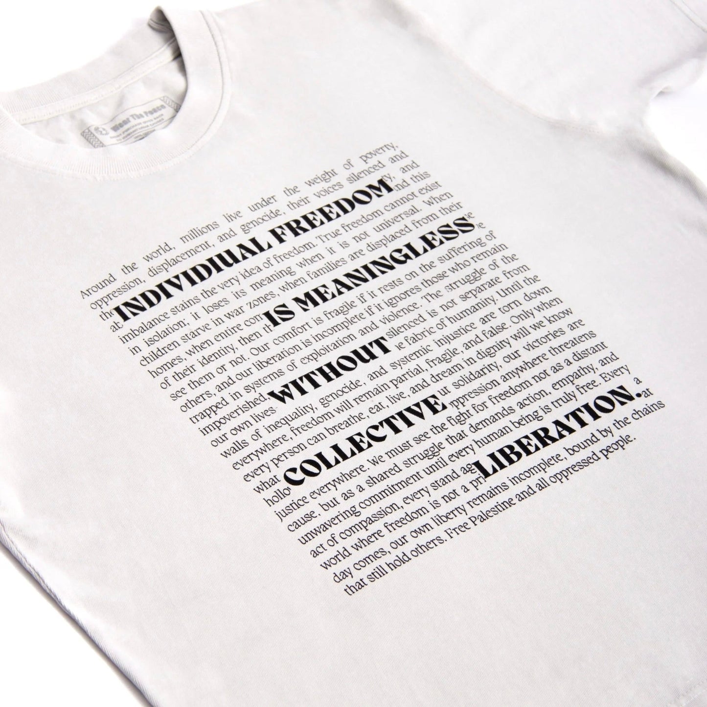 Collective Liberation Heavyweight Tee Wear The Peace Short Sleeves S