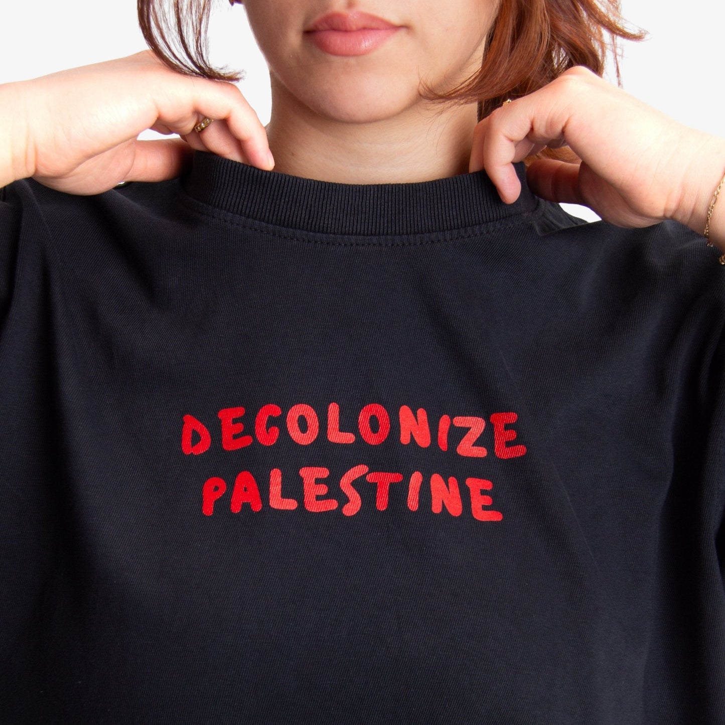 Decolonize Palestine Heavyweight Tee Wear The Peace Short Sleeves S