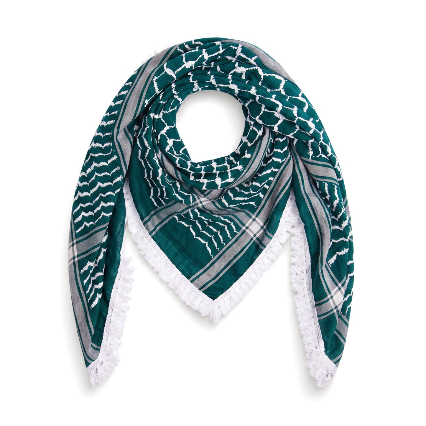 Emerald Kufiya | Made In Palestine Wear The Peace Scarf