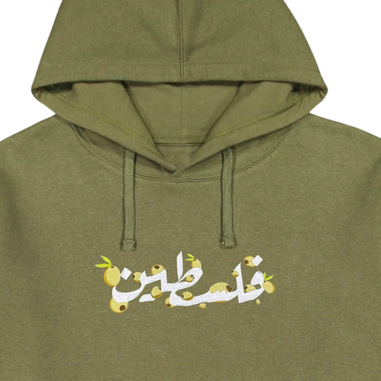 Falasteen Embroidered Hoodie Wear The Peace Hoodies Olive S