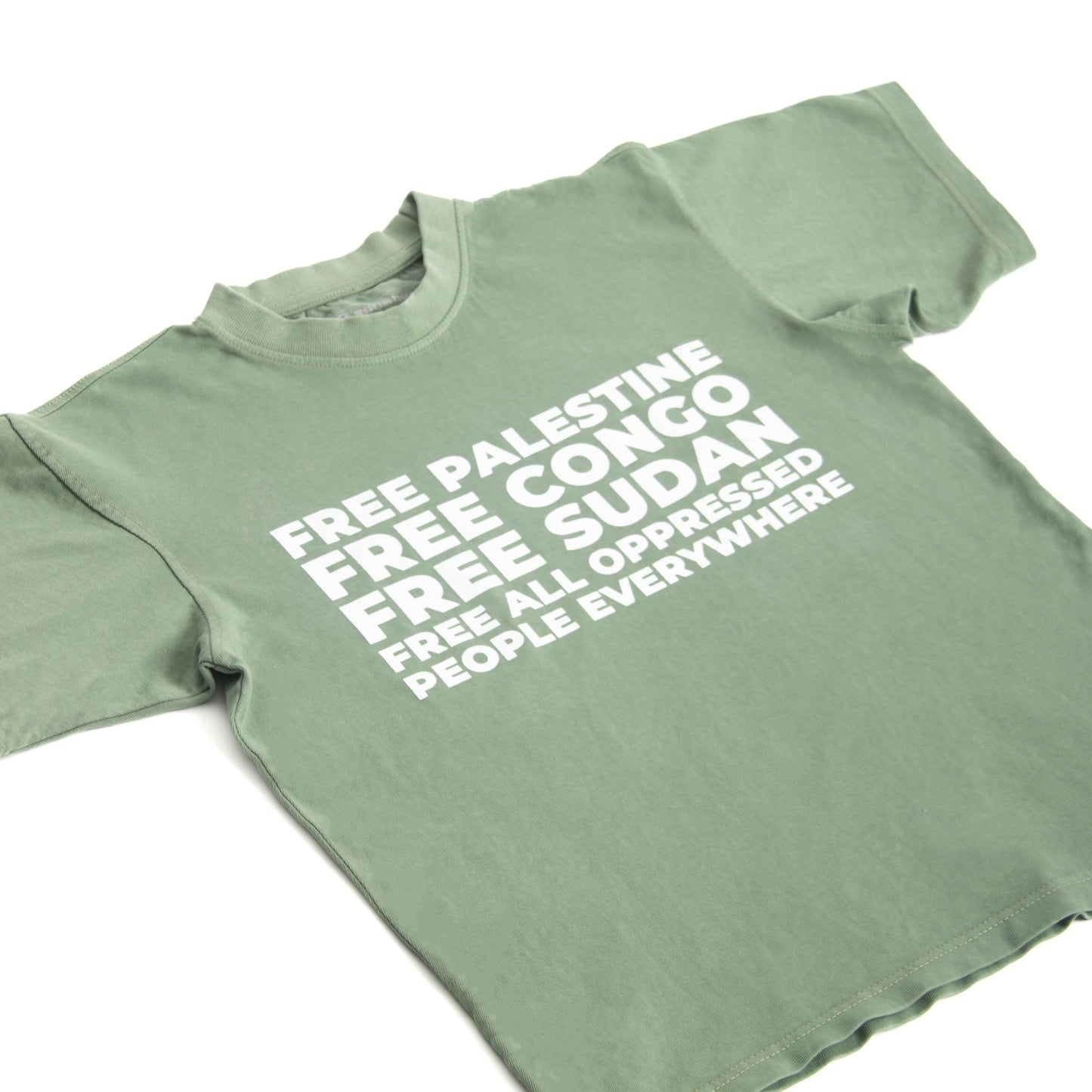 Free All Oppressed Heavyweight Tee Wear The Peace Short Sleeves S