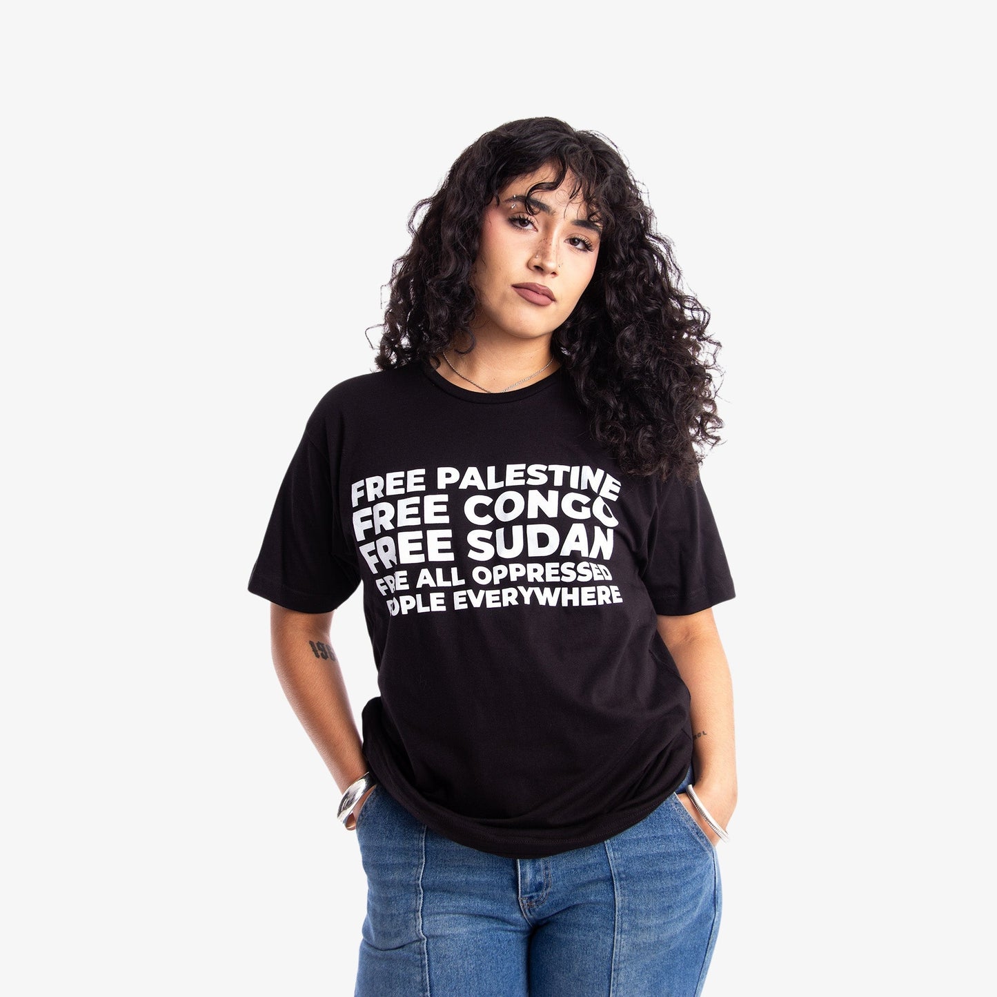 Free All Oppressed Tee Wear The Peace Short Sleeves S