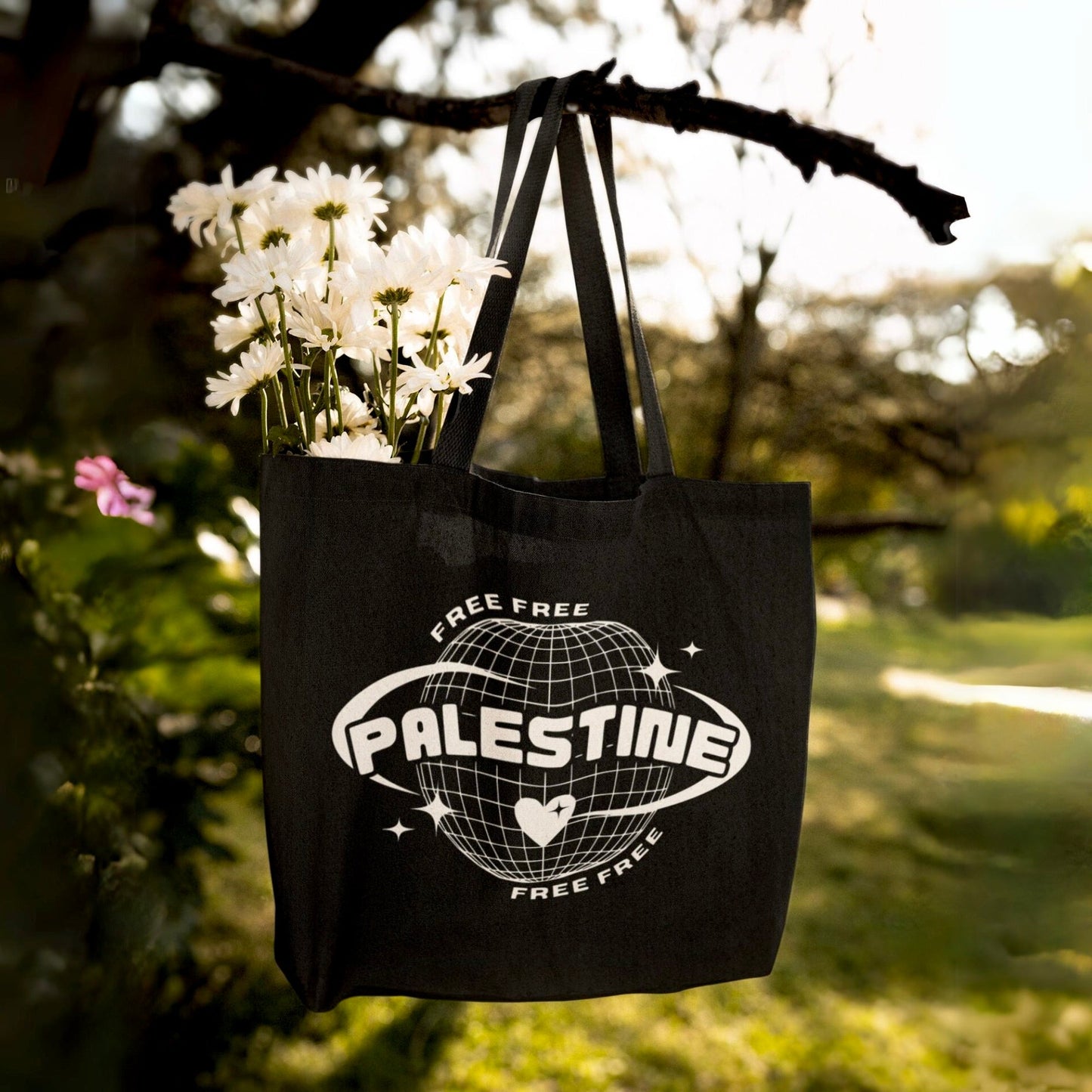 Free Palestine Jumbo Tote Bag Wear The Peace Tote Bag