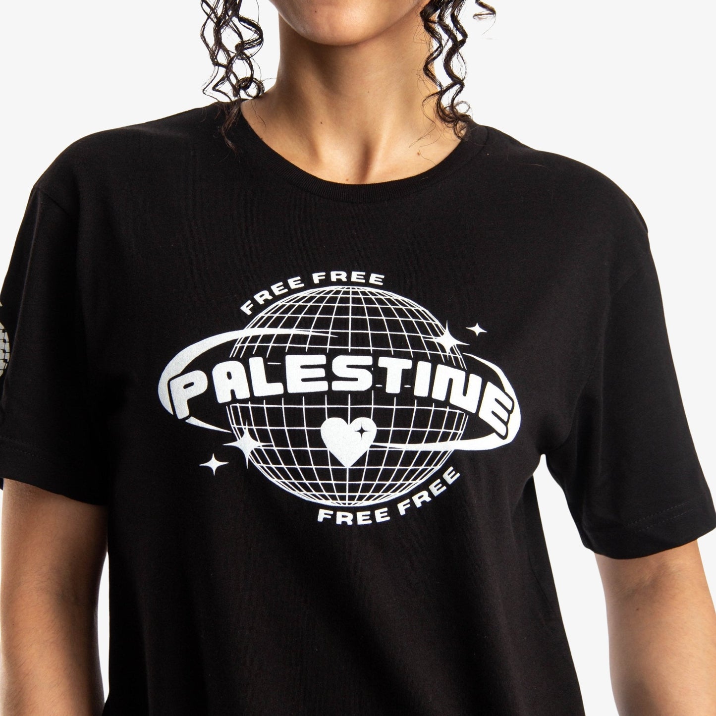 Free Palestine Tee Wear The Peace Short Sleeves Black S