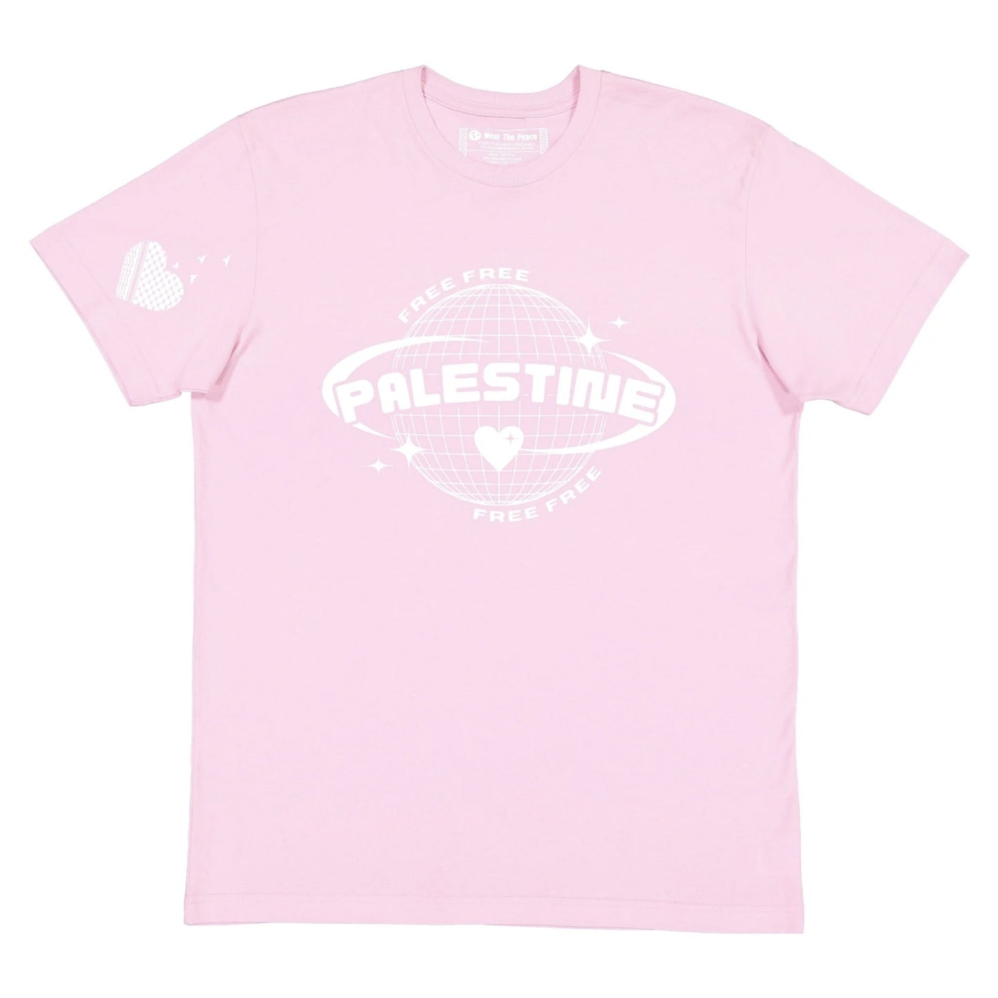 Free Palestine Tee Wear The Peace Short Sleeves Red S