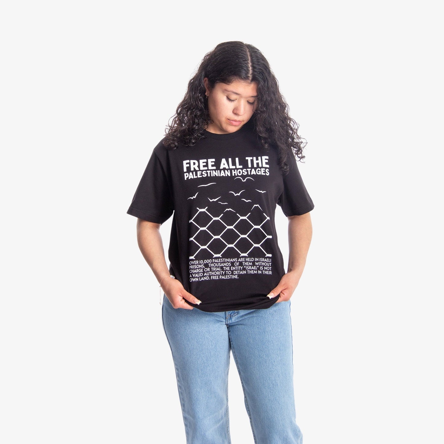 Free The Hostages Tee Wear The Peace Short Sleeves Black S