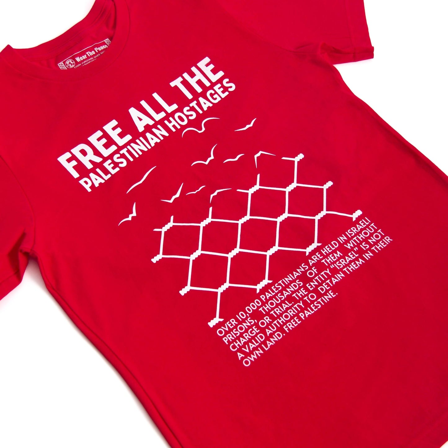 Free The Hostages Tee Wear The Peace Short Sleeves Red S