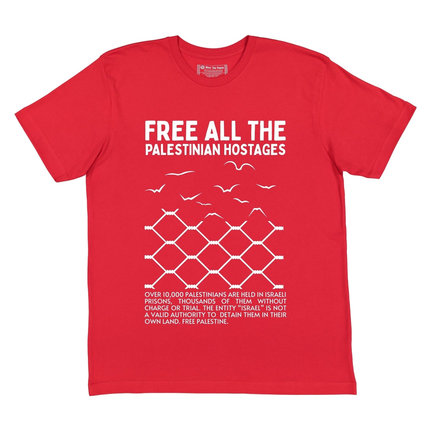 Free The Hostages Tee Wear The Peace Short Sleeves Red S