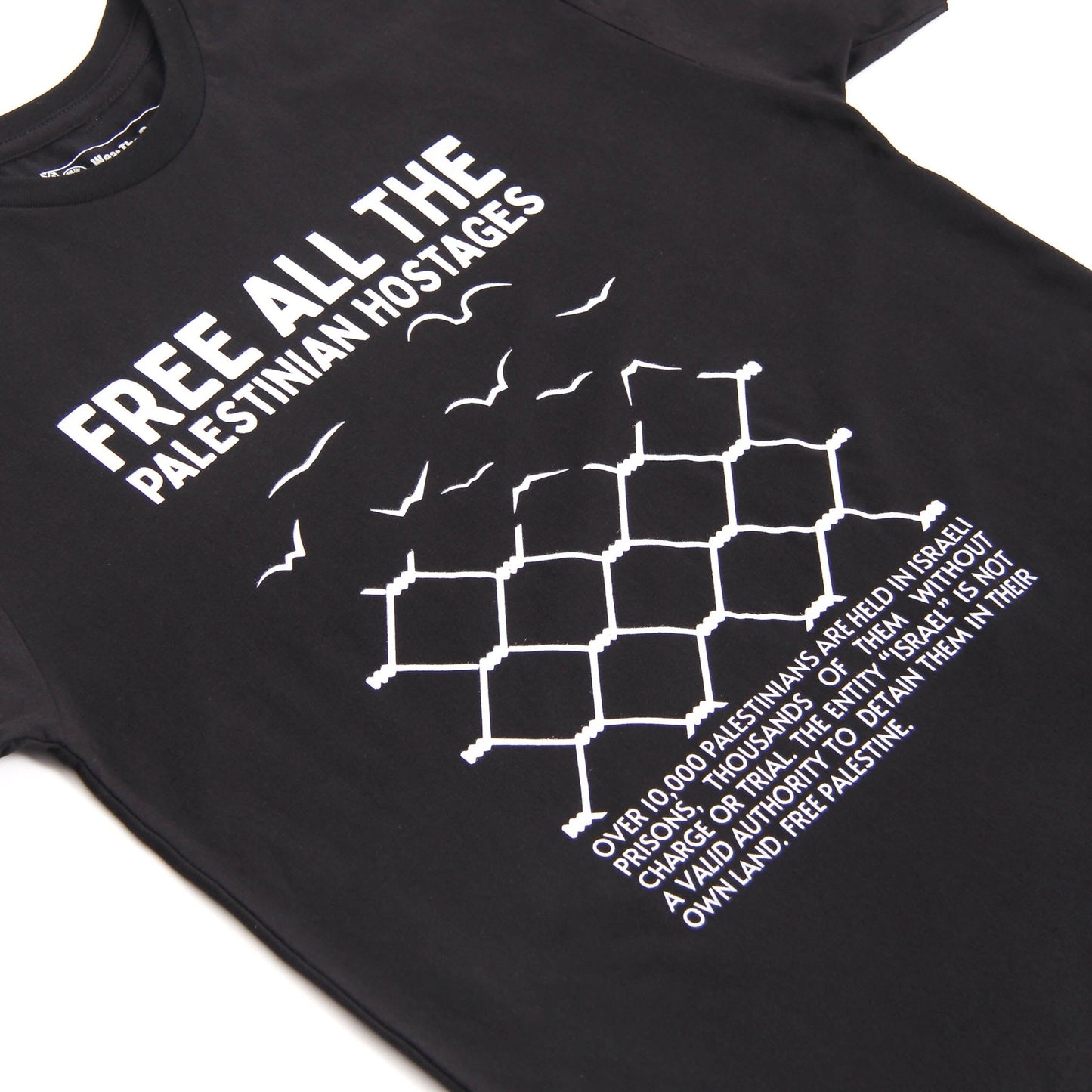 Free The Hostages Tee Wear The Peace Short Sleeves Black S