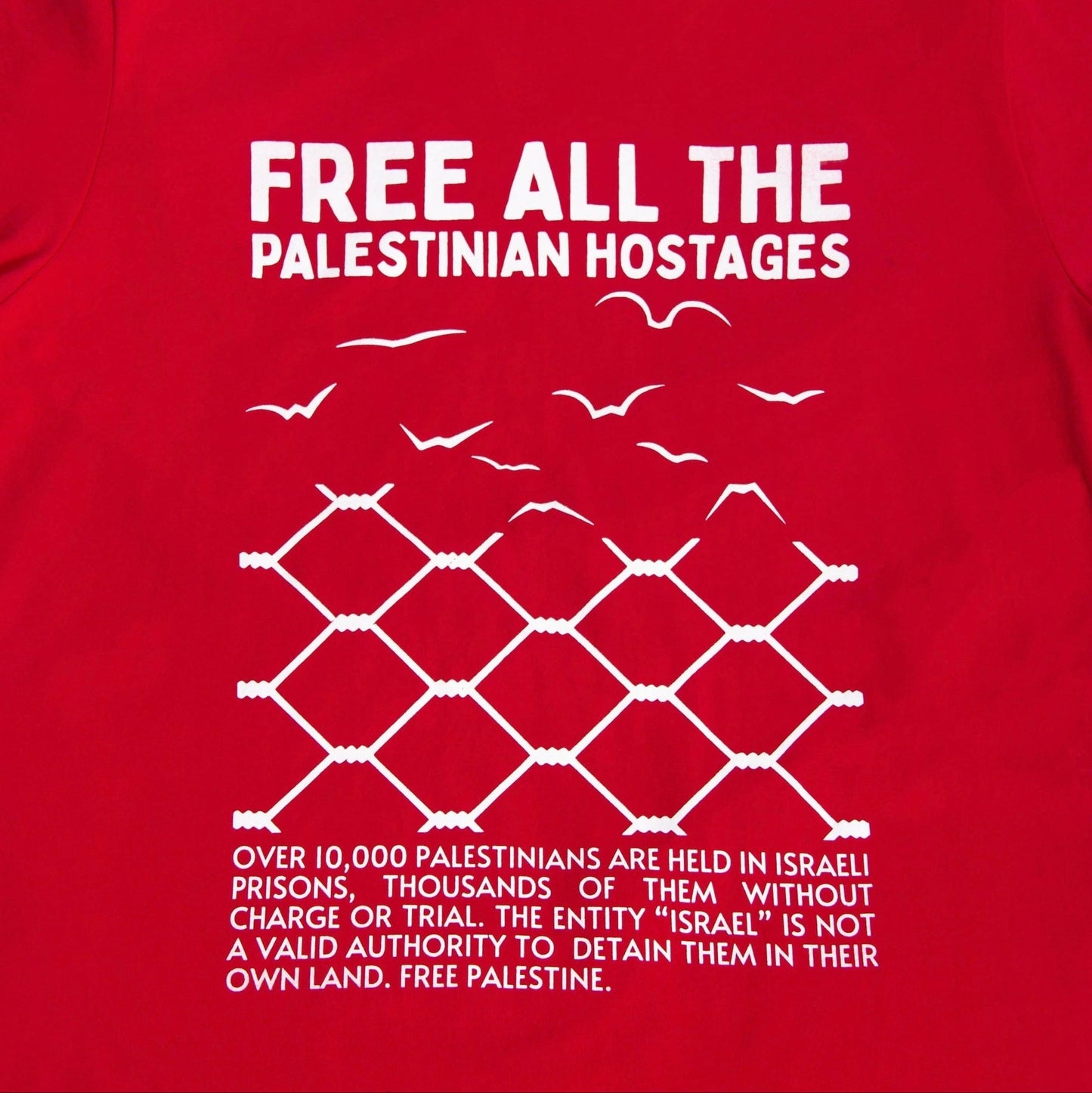Free The Hostages Tee Wear The Peace Short Sleeves Red S