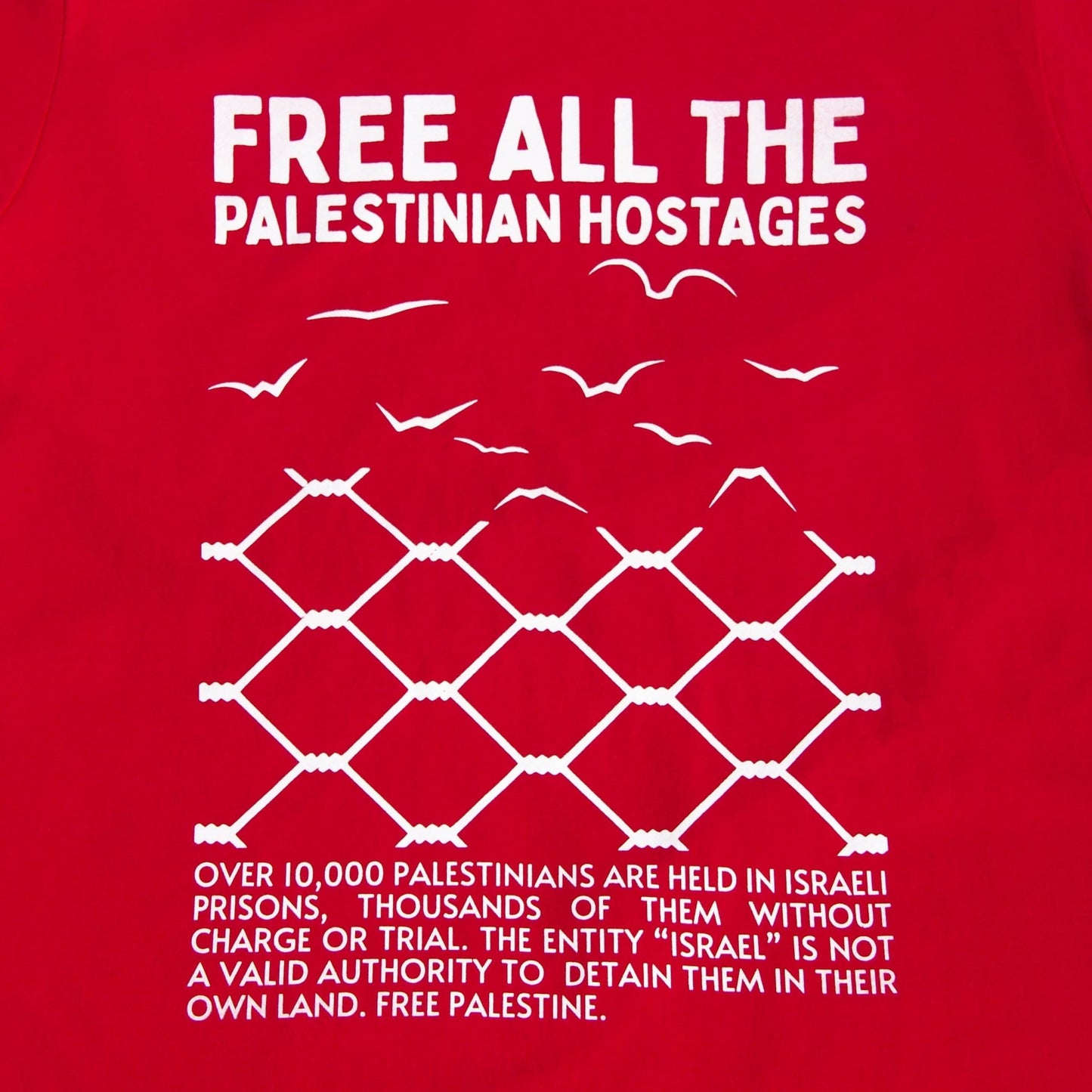 Free The Hostages Tee Wear The Peace Short Sleeves Red S