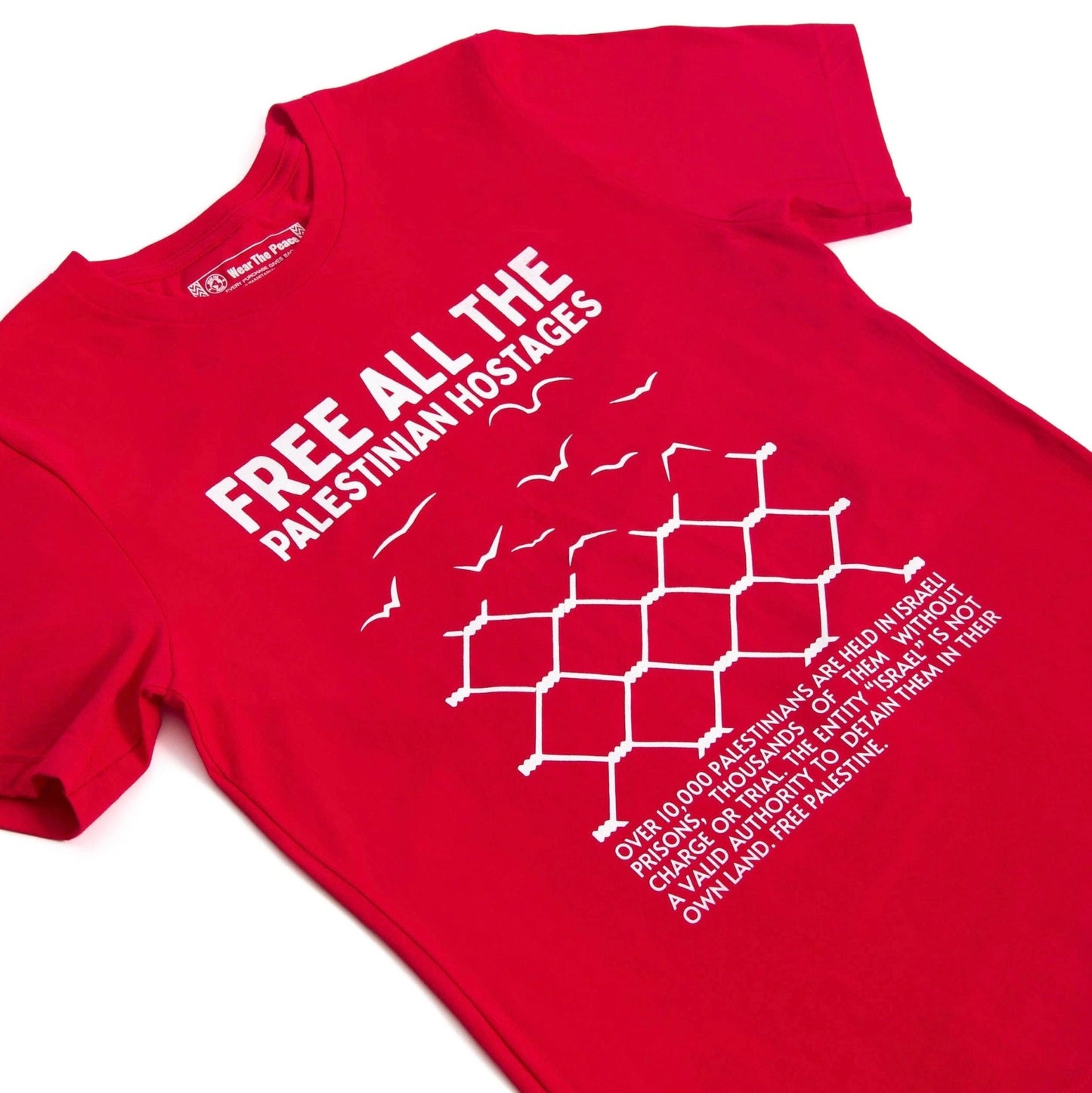 Free The Hostages Tee Wear The Peace Short Sleeves Red S