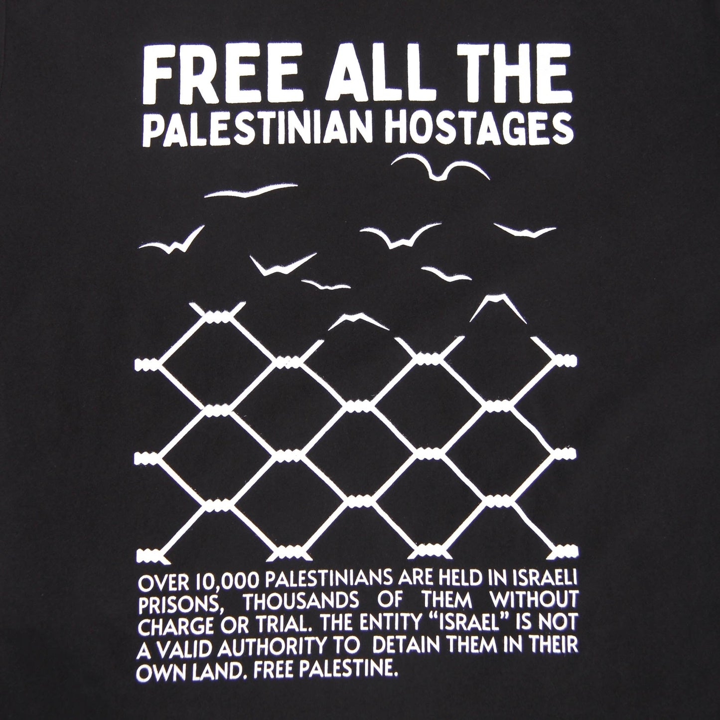 Free The Hostages Tee Wear The Peace Short Sleeves Black S